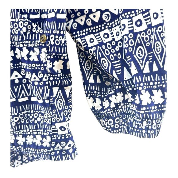 Vintage Nike Jacket Mens M 8-10 Blue Geo 1/4 Zip Windbreaker Anorak 90s Y2K - Picture 4 of 14